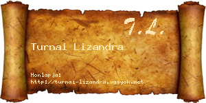 Turnai Lizandra névjegykártya
